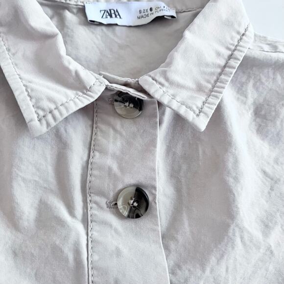 Zara girls light beige shirt dress size 11/12 - Picture 3 of 5